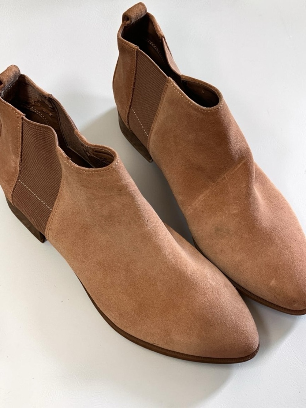 Nine West Brown Slide On Elastic side Ankle Booties size 7.5